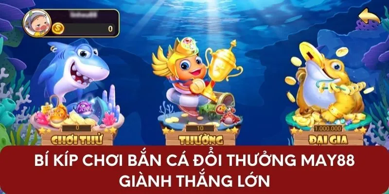 Bí kíp chơi bắn cá đổi thưởng May88 giành thắng lớn